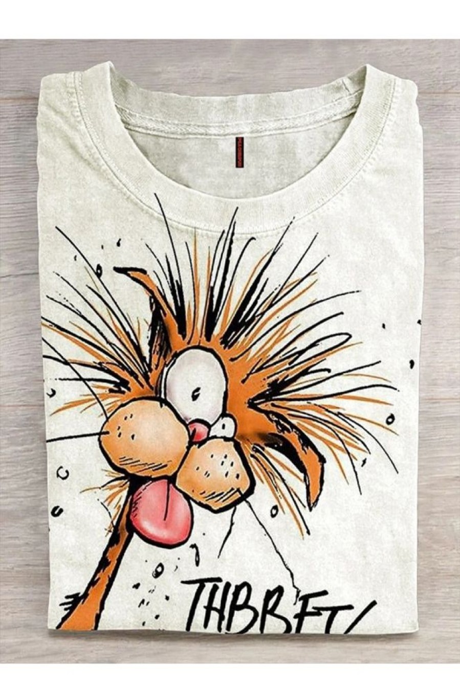 Vetements Azzlee T-Shirts | T-Shirt Confortable Avec Impression Artistique Mignonne De Chat Comme Image