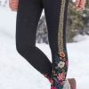 Vetements Azzlee Leggings | Decontractee Imprime Floral Leggings Noir