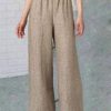 Vetements Azzlee Pantalon | Decontractee Plaine Regulier Pantalon Abricot