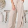 Vetements Azzlee | Kaki Clair Occasionnel Solide Plaine Pantalon Light Khaki