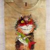 Vetements Azzlee T-Shirts | T-Shirt A Impression Artistique Adorable De Chat Multicolore