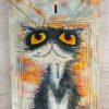 Vetements Azzlee T-Shirts | T-Shirt A Impression Artistique Drole De Chat Mignon Multicolore