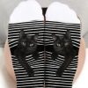 Vetements Azzlee | Decontractee Mignon Chat Imprime Chaussettes Blanc