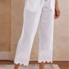 Vetements Azzlee | Solide Ample Decontractee Pantalon Blanc