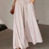 Vetements Azzlee | Rose Clair Occasionnel Solide Plaine Lache Pantalon Light Rose