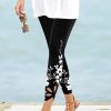 Vetements Azzlee | Imprime Floral Coupe Reguliere Leggings Noir