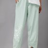 Vetements Azzlee Pantalon | Imprime Papillon Avec Poches Decontractee Pantalon Vert