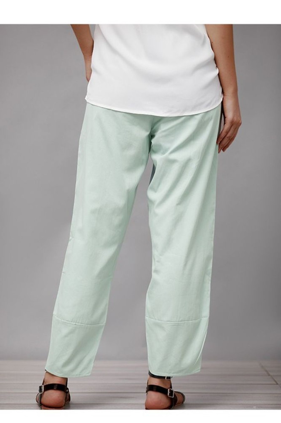 Vetements Azzlee Pantalon | Imprime Papillon Avec Poches Decontractee Pantalon Vert