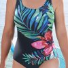 Vetements Azzlee Grande Taille | Maillot De Bain Une Piece Debardeur Floral