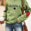 Vetements Azzlee Sweats Et Sweats A Capuche | Sweatshirt Decontracte Imprime St. Patrick'S Day Slainte Vert