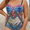 Vetements Azzlee Grande Taille | Maillot De Bain Une Piece Decoupe A Armatures Multi