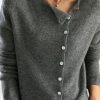 Vetements Azzlee Pulls Et Cardigans | Pull Uni Simple A Manches Longues Gris