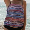 Vetements Azzlee Tankini | Ensemble Tankini Bandeau Blouson Raye Multi