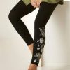 Vetements Azzlee | Occasionnel Imprime Floral Leggings Noir