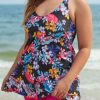 Vetements Azzlee Grande Taille | Ensemble De Tankini Tresse De Grande Taille Floral