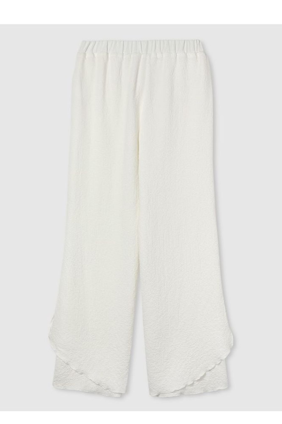 Vetements Azzlee Pantalon | Naturel Solide Volants Decontractee Pantalon Naturelle