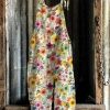 Vetements Azzlee | Occasionnel Imprime Floral Sans Manches Ete Combinaison As Picture