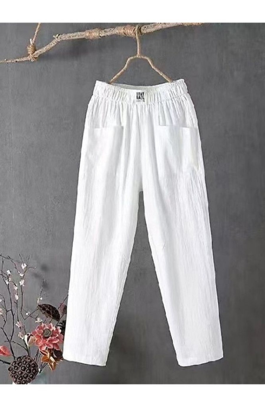 Vetements Azzlee Pantalon | Doux Tondu Pantalon Blanc