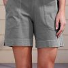 Vetements Azzlee | Gris Decontractee Solide Shorts Avec Poches Grise