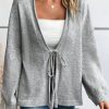 Vetements Azzlee Pulls Et Cardigans | Pull Uni Chic A Manches Longues Gris