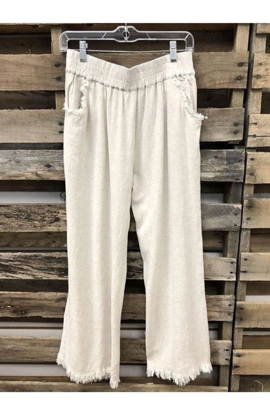 Vetements Azzlee | Ample Couleur Unie Jambe Large Pantalon Blanc