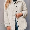 Vetements Azzlee Pulls Et Cardigans | Creme Legere Decontractee Col Montant Solide Manches Longues Gilete Creme Light