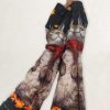 Accessoires Azzlee | Gants Decontractes Avec Impression Artistique Retro De Chat Modele