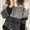 Vetements Azzlee Pulls Et Cardigans | Pull A Col Haut Noir Et Blanc Multicolore