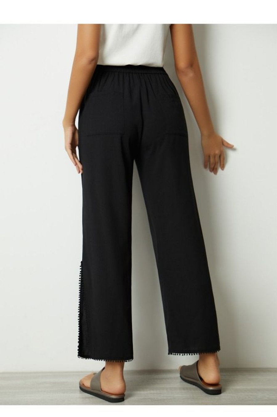 Vetements Azzlee Pantalon | Solide Pampille Decontractee Ete Pantalon