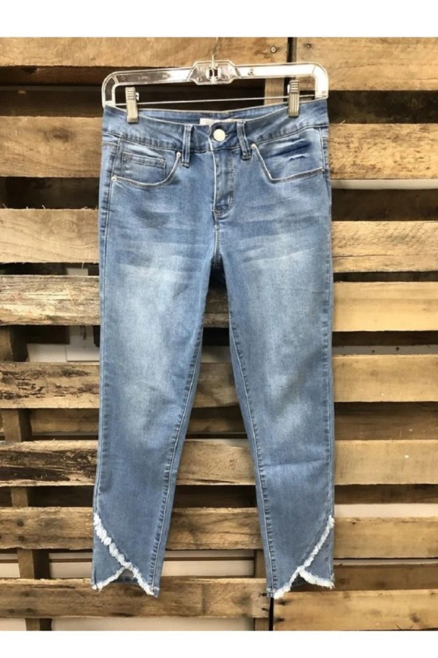 Vetements Azzlee | Occasionnel Solide Denim Jeans Bleu